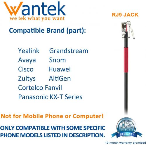  Wantek Corded Telephone Headset Binaural with Noise Canceling Mic + Quick Disconnect for Yealink SIP-T19P T20P T21P T22P T26P T28P T32G T41P T38G T42G T46G T48G Avaya 1616 9620 964