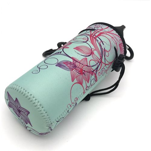  Wanty Neoprene 20 Oz Insulated Water Drink Bottle Cooler Carrier Cover Sleeve Tote Bag Pouch Holder Strap for Climbing Cycling and Running Outdoor Activities