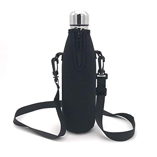  Wanty Neoprene 17 Oz Insulated Water Drink Bottle Cooler Carrier Cover Sleeve Tote Bag Pouch Holder Strap for Climbing Cycling and Running Outdoor Activities