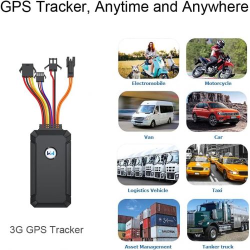  Wanwaytech GPS Tracker for Vehicle,No Monthly Fee,GS05 3G Multiple Ports-SOS Button-Microphone - Remotely Voice Monitoring for Car Rental, Loan Vehicles, Fleet Management Industries