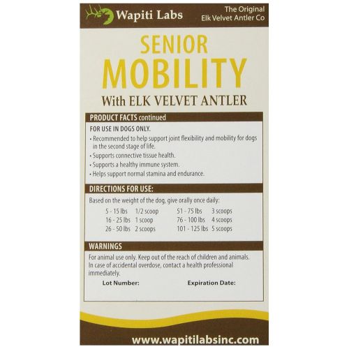  Wapiti Labs Dog Senior Mobility Formula, 30 gm