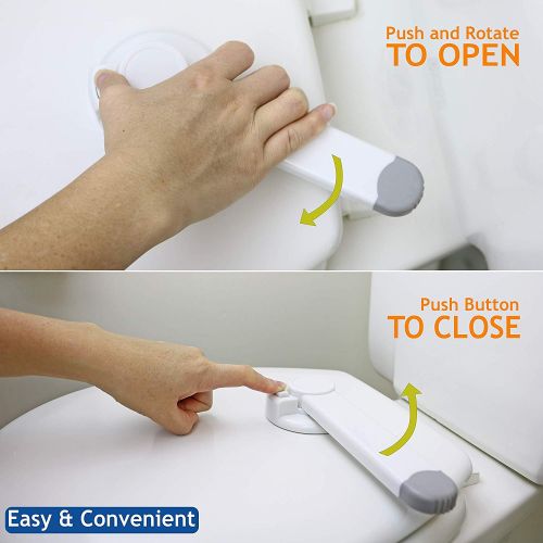  [아마존베스트]Baby Toilet Lock by Wappa Baby  Ideal Baby Proof Toilet Lid Lock with Arm  No Tools Needed Easy...