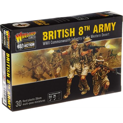  WarLord Bolt Action 8th Army Infantry Commonwealth Infantry Western Desert 1:56 WWII Military Wargaming Plastic Model Kit