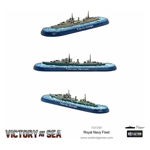 WarLord Victory at Sea Royal Navy Starter Fleet for Victory at Sea WWII Miniatures Table Top Battleship Plastic Model Kit 742412001