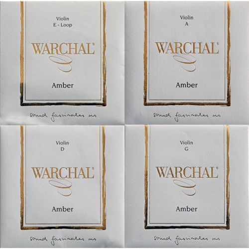  Warchal Amber Violin Strings Set 4/4. Loop end E