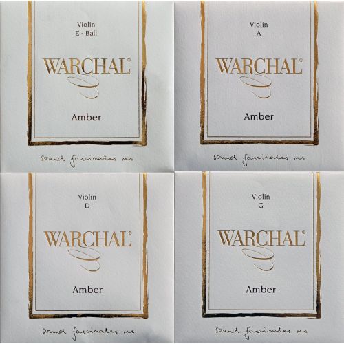  Warchal Amber Violin Strings 4/4 Set, Ball End E