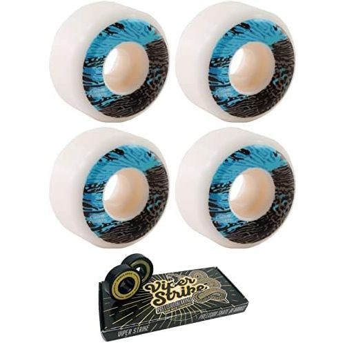  Warehouse Skateboards 53mm Colours Collectiv Skateboards Fish Camo Skateboard Wheels - 101a with Viper Strike 8mm Precision ABEC 7 Skateboard Bearings - Bundle of 2 Items