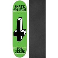 Warehouse Skateboards Roger Skateboards Skate Switch Skateboard Deck - 8.12 x 31.5 with Mob Grip Perforated Black Griptape - Bundle of 2 Items