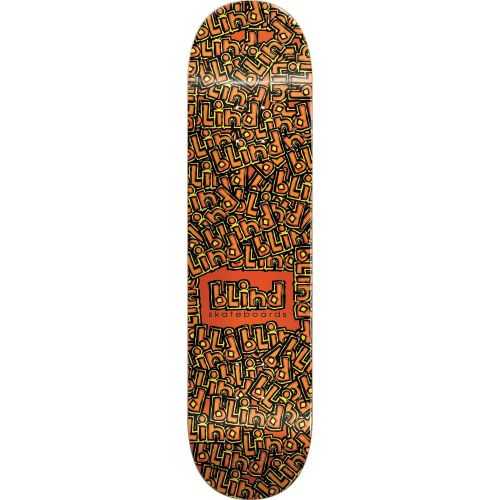  Warehouse Skateboards Blind Skateboards OG Stand Out Red/Orange Skateboard Deck RHM - 8.25 x 32.1 with Black Magic Black Griptape - Bundle of 2 Items