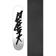Warehouse Skateboards Zoo York Skateboards OG 95 Tag White/Black Skateboard Deck - 8.25 x 32 with Mob Grip Perforated Black Griptape - Bundle of 2 Items
