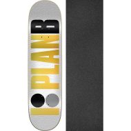 Warehouse Skateboards Plan B Skateboards Snake Skin Skateboard Deck - 8.25 x 31.77 with Mob Grip Perforated Black Griptape - Bundle of 2 Items
