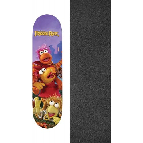  Warehouse Skateboards Madrid Skateboards X Fraggle Rock Trio Skateboard Deck - 8.5 x 32 with Mob Grip Perforated Black Griptape - Bundle of 2 Items