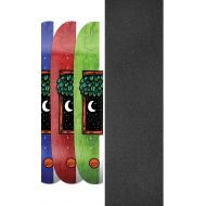 Warehouse Skateboards Roger Skateboards Window Watcher Assorted Stains Skateboard Deck - 8.75 x 32.25 with Mob Grip Perforated Black Griptape - Bundle of 2 Items