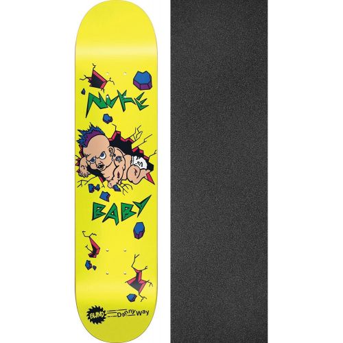  Warehouse Skateboards Blind Skateboards Danny Way Nuke Baby Yellow Skateboard Deck HT - 8.37 x 32.2 with Jessup Black Griptape - Bundle of 2 Items
