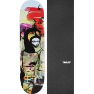 Warehouse Skateboards Colours Collectiv Skateboards Will Barras x Paul Hart Grunge Queen Skateboard Deck - 8 x 31.5 with Jessup WS Die-Cut Black Griptape - Bundle of 2 Items