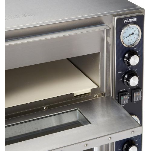  [아마존베스트]Waring Commercial WPO750 Double Deck Pizza Oven with Dual Door, Silver