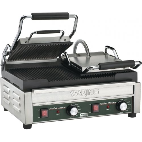  Waring Commercial WPG300 Panini Tostato Ottimo Dual Italian-Style grooved Grills, 240-volt