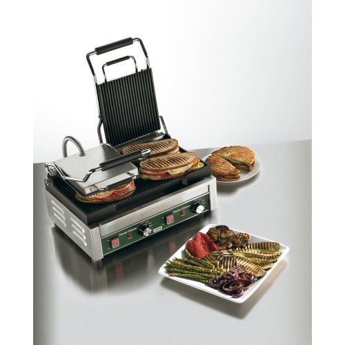  Waring Commercial WPG300 Panini Tostato Ottimo Dual Italian-Style grooved Grills, 240-volt