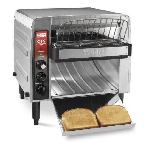  Waring Commercial CTS1000B Heavy-Duty Stainless Steel Conveyor Toaster, 208-volt