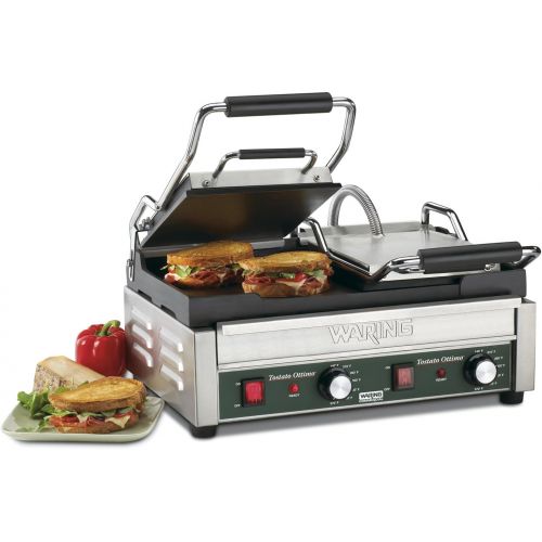  Waring Commercial WFG300 Panini Tostato Ottimo Dual Italian-Style Panini Grills, 240-volt