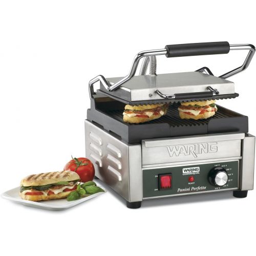 Waring Commercial WPG150 Compact Italian-Style Panini Grill, 120-volt