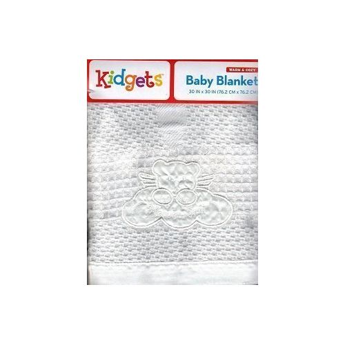  Warm & Cozy White SwaddleHeaven Sent Baby Blanket, Satin Edged.