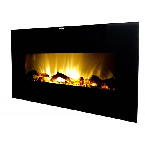  Warm House VWWF-10306 Valencia Widescreen Wall-Mounted Electric Fireplace with Remote Control