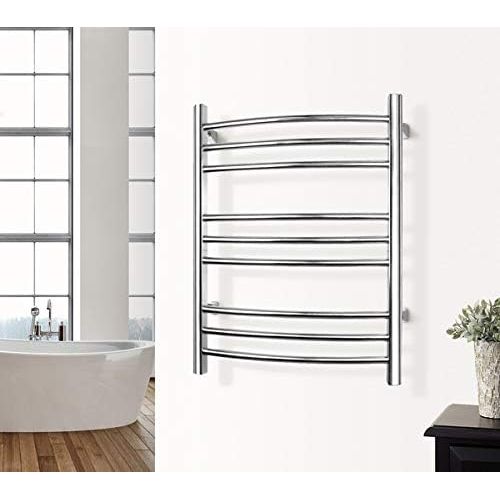  WarmlyYours Riviera Towel Warmer, 9 bar, Brushed Stainless Steel