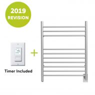WarmlyYours 10-Bar Infinity Towel Warmer, Hardwired, Brushed Stainless Steel