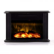 Warmtec 750W/1500W 14 Mini Electric Fireplace Heater Tabletop Portable Room Space Heater (Metal)