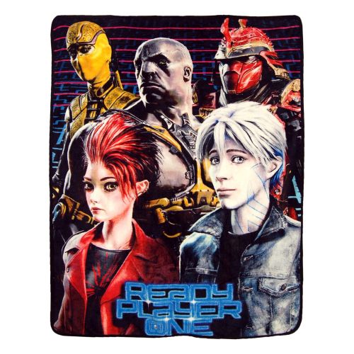  Warner Bros Disneys Ready Player One, Treasure Hunters Micro Raschel Throw Blanket, 46 x 60, Multi Color