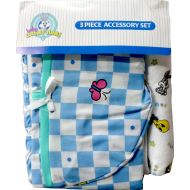 Warner Bros Baby Looney Tunes 3 Piece Garden Party Accessory Set - Crib Skirt, Flannel Receiving Blanket, Diaper Stacker