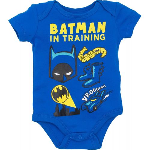  Warner Bros. Baby Boys 5 Pack Onesies - Batman, Robin, Joker and Riddler