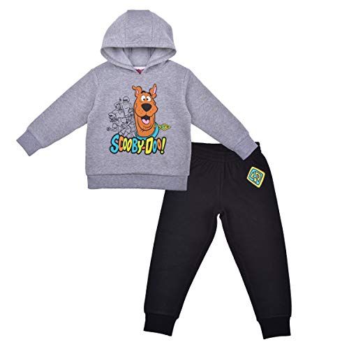  Warner Bros. 2 Pack Scooby Doo Hoodie and Jogger Pant Set, Comfy Active Wear for Toddlers