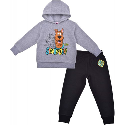  Warner Bros. 2 Pack Scooby Doo Hoodie and Jogger Pant Set, Comfy Active Wear for Toddlers