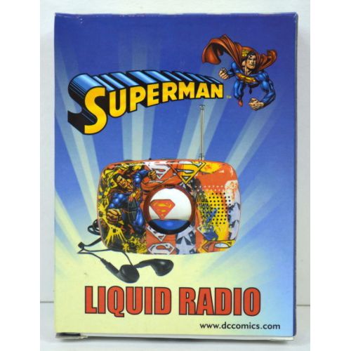  Warner bros SUPERMAN LIQUID RADIO 2004 DCWarner Bros. Exclusive w Directions Ear Phones MIB