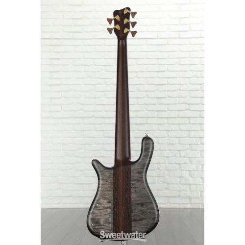 Warwick Masterbuilt Streamer Stage I 5-string Broadneck Electric Bass Guitar - Nirvana Black Transparent Satin