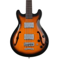 Warwick RockBass Star Bass 5-string Hollowbody Electric Bass - Vintage Sunburst Transparent