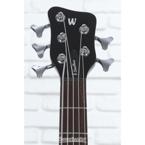  Warwick RockBass Star Bass 5-string Hollowbody Electric Bass - Vintage Sunburst Transparent