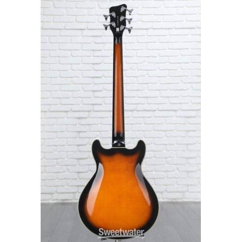  Warwick RockBass Star Bass 5-string Hollowbody Electric Bass - Vintage Sunburst Transparent