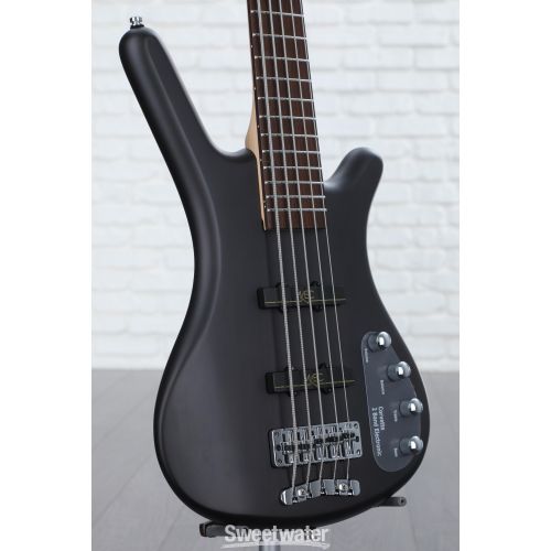  Warwick RockBass Corvette Basic 5-string Bass Guitar - Nirvana Black Transparent Satin