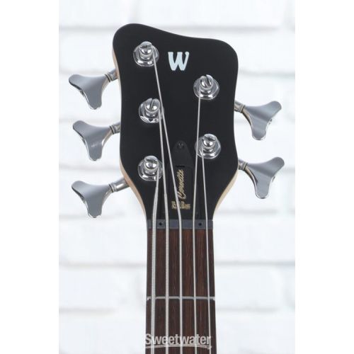  Warwick RockBass Corvette Basic 5-string Bass Guitar - Nirvana Black Transparent Satin