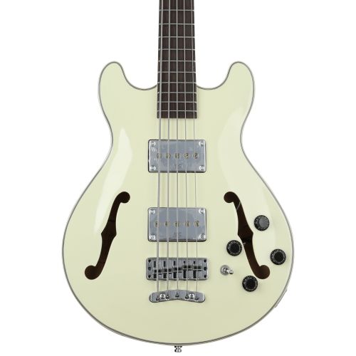  Warwick RockBass Star Bass 5-string Hollowbody Electric Bass - Solid Creme White