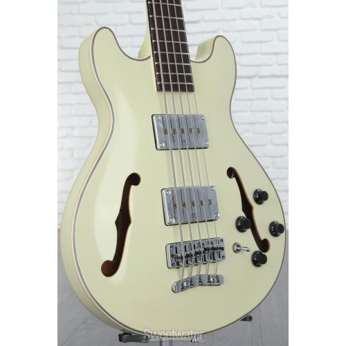  Warwick RockBass Star Bass 5-string Hollowbody Electric Bass - Solid Creme White