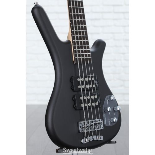  Warwick RockBass Corvette $$ 5-string Electric Bass Guitar - Nirvana Black Transparent Satin