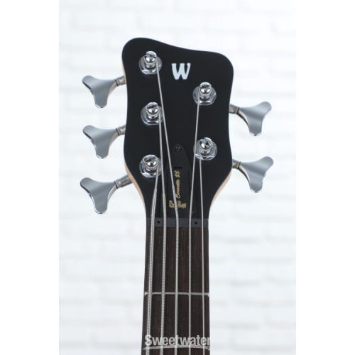  Warwick RockBass Corvette $$ 5-string Electric Bass Guitar - Nirvana Black Transparent Satin