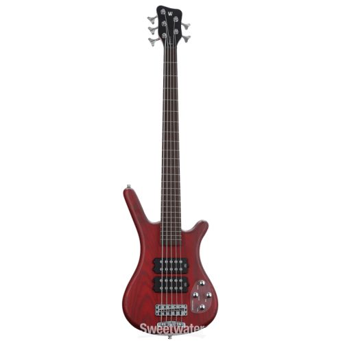  Warwick RockBass Corvette $$ 5-string Electric Bass Guitar - Burgundy Red Transparent Satin