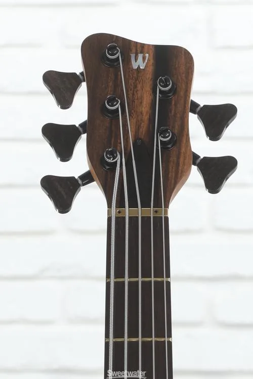  Warwick Masterbuilt Corvette $$ Limited-edition 2023 Master Reserve 5-string Electric Bass Guitar - Natural Marbled Ebony