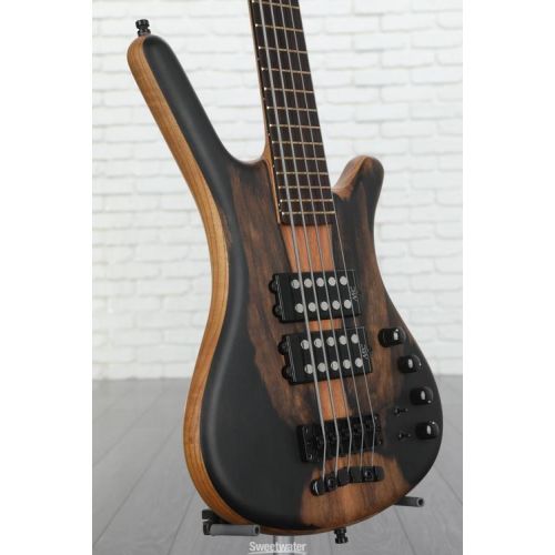  Warwick Masterbuilt Corvette $$ Limited-edition 2023 Master Reserve 5-string Electric Bass Guitar - Natural Marbled Ebony