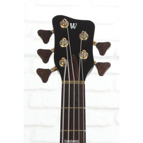  Warwick Masterbuilt Streamer Stage I 5-string Bass Guitar - Burgundy Red Transparent Satin